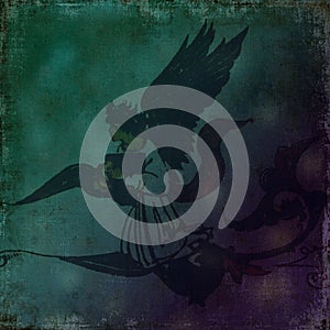 Dark Angel spirit scroll - Grungy background