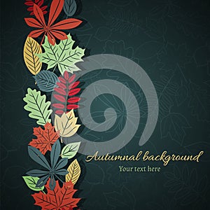 Dark autumn vector background