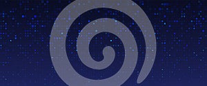 Dark background with blue pixel pattern