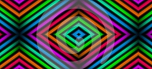 Neon background, cage of light rays