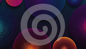 Abstract Gradient Spheres With Halftone Patterns background