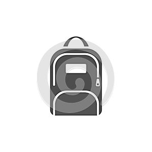 Dark backpack icon photo