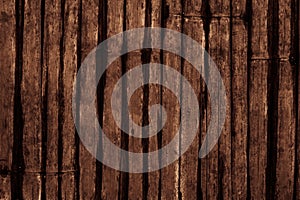 Dark bamboo panel wall texture