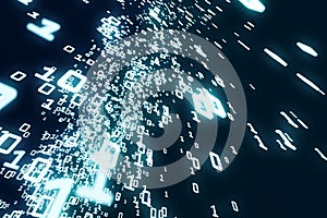 Dark binary code wallpaper