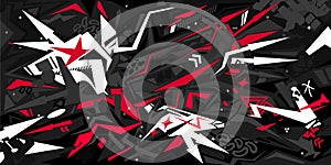 Dark Black Abstract Flat Urban Street Art Graffiti Style Vector Illustration Template Background Art