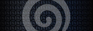 Dark black background abstract geometric pattern. Dark mode concept