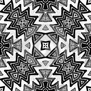 Dark black and white Geometric Watercolor. Decent