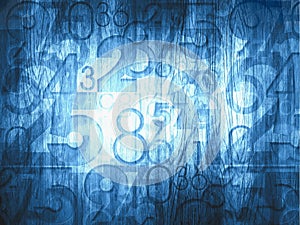 Dark blue abstract numbers