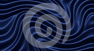 Dark Blue Abstract Satin Waves Background