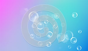 Dark blue blur background with bubbles in vector.