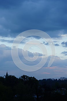 dark blue cloudy sky background