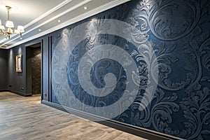 Dark blue plaster texture with edges