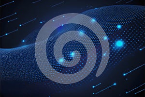 Dark blue with dots pattern, abstract, backgrounds