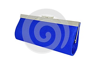 Dark blue female clutch bag