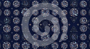 Dark Blue Geometric Gemstone Pattern Background