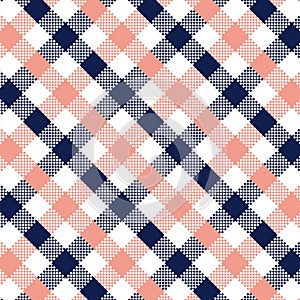 Dark Blue Gingham pattern.