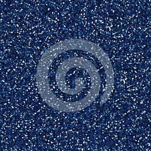Dark blue glitter, sparkle confetti texture. Christmas abstract background, seamless pattern.
