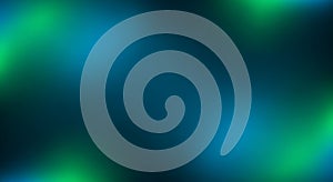 Dark blue and green abstract gradient background with blurred light effects image