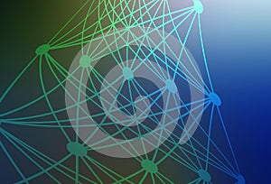 Dark Blue, Green vector blurred template.