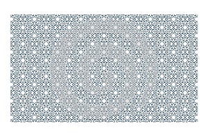 Dark blue Islamic Mosaic Seamless Pattern.
