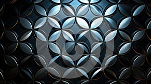 Luxury Dark Metallic Geometric Petal Pattern