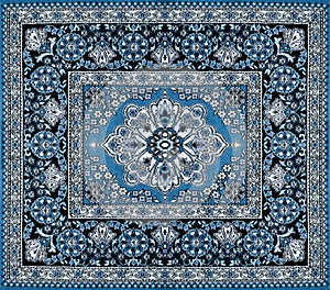 Dark blue persian carpet