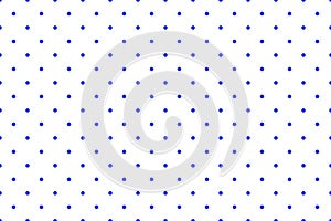 Dark blue polka dot seamless pattern on the white background