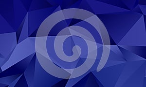 Dark blue polygon background with triangles of different shape and size Geometric pattern, backdrop.