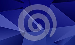 Dark blue polygon background with triangles of different shape and size Geometric pattern, backdrop.