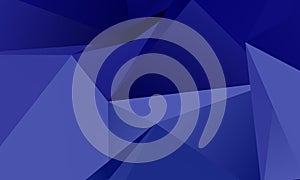 Dark blue polygon background with triangles of different shape and size Geometric pattern, backdrop.