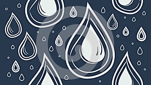 Dark Blue Raindrop Pattern Dense, vector design Generative AI