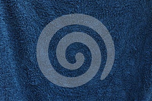 A dark blue towel texture photo