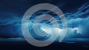 dark blue sky clouds