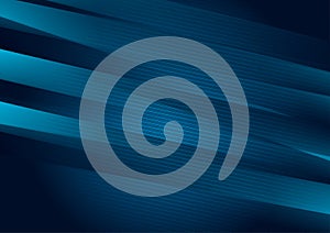 Dark blue glossy stripes abstract geometric corporate background