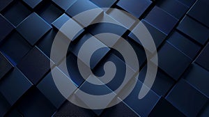 Dark Blue Squares Design for Business Presentation Background Generative AI