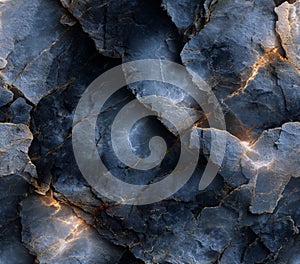 Dark Blue Stone Texture Rugged Rock Surface Background