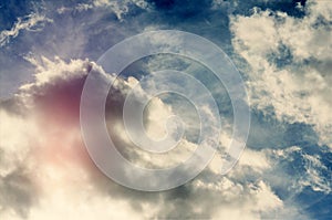 Dark blue stormy sky