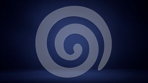 Dark Blue Studio Background with Subtle Spotlight and Floor Shadow Effect navy