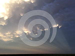 Sunset with Rays of Light