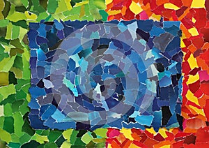 Dark blue texture of torn paper