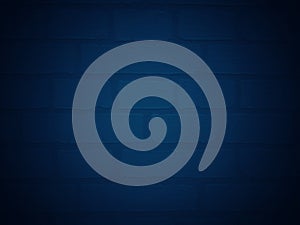 Dark blue tone background with patterned brick wall