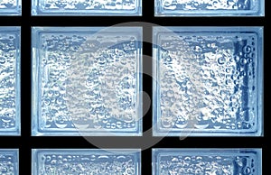 dark blue tone colors light transparent square mirror glass block cube