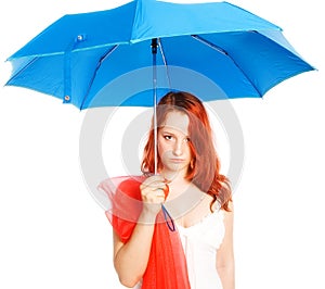 dark blue umbrella