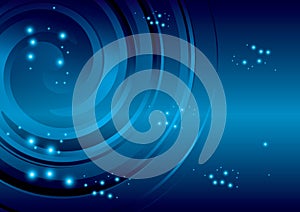 Dark blue vector background with abstraction spiral