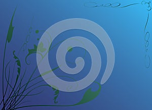 Dark blue vegetative background