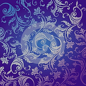 Dark blue vegetative ornament