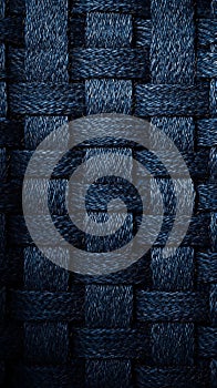 Dark blue woven pattern texture