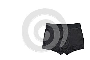 Dark boxer underwear, cotton pants. Isolated background