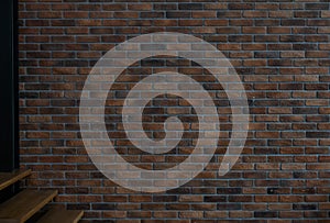 Dark brick wall background, texture