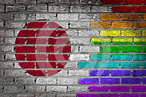 Dark brick wall - LGBT rights - Japan